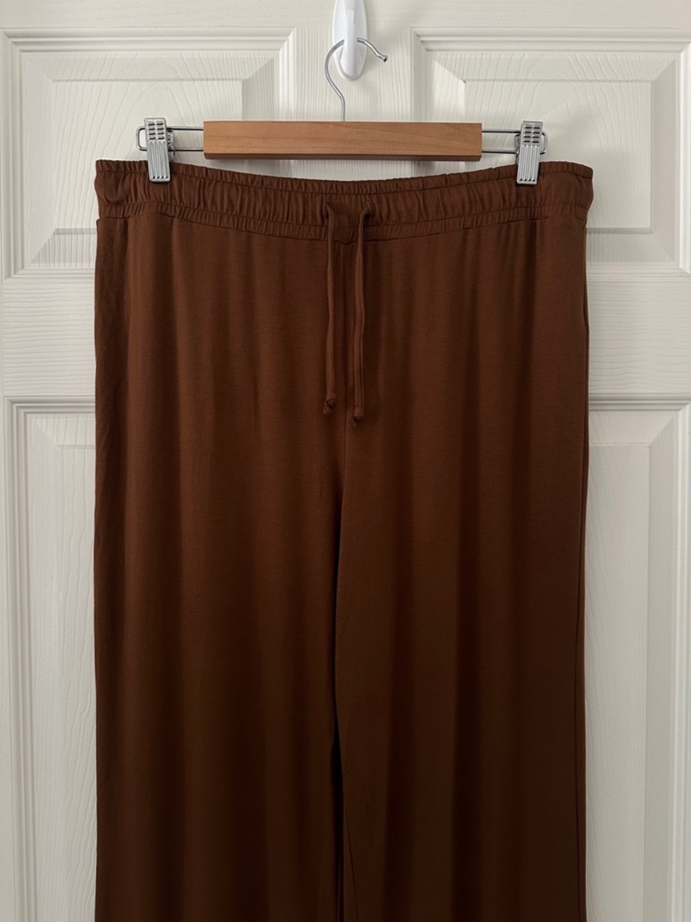 Nuuds Pajama Set Chocolate Brown T-Shirt & Pants Women’s Size Large - Picture 6 of 10